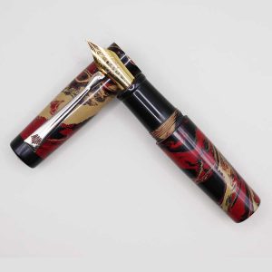 WOW Brand Model-Red, Grey and Black Marble finish 1010A Kural (குறள்) Handmade Ebonite Pen