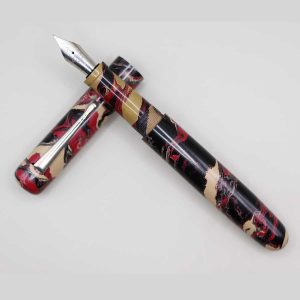 WOW Brand Model- Maroon Brown Black Tri Color Body1003A Durga (துர்கா) Classic Ebonite Pen