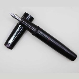 WOW Brand Model- Classic Ebonite Black with Brown Color Body Fountain Pen 1015B Thazham (தாழம்) 20/18mm
