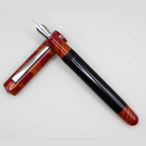 WOW Brand Model- Classic Ebonite Black Color Body 1022A Pirai (பிறை) 16/16mmwith Fountain Pen