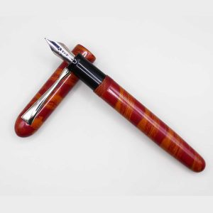 WOW Brand Model-Classic Ebonite Orange and Red Color Body Fountain Pen1023A Aruvi (அருவி) 16/16mm Fountain Pen