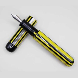 WOW Brand Model-Handmade Acrylic Yellow and Black Design Body  Fountain Pen 2003A 19/19mm