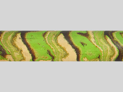 E3011-Green Beige and Black Tri Color Ebonite Rod