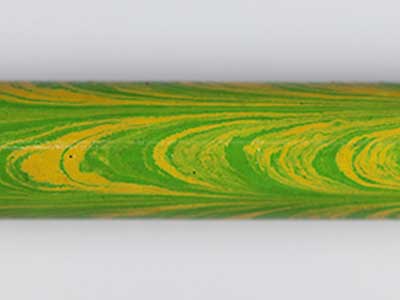 E2001-Green and Yellow Twin Color Ebonite Rod