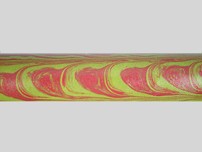 E2004 - Ruby Red and Bright Green Twin Color Ebonite Rod