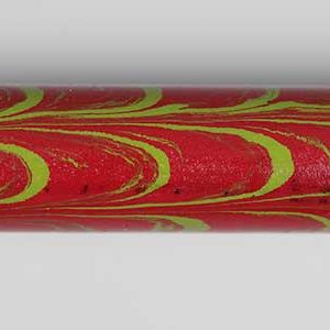 E2004 - Ruby Red and Bright Green Twin Color Ebonite Rod