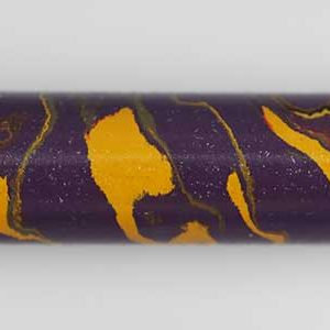 E3016-Dark Purple Yellow and Green Tri Color Ebonite Rod