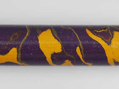 E3016-Dark Purple Yellow and Green Tri Color Ebonite Rod