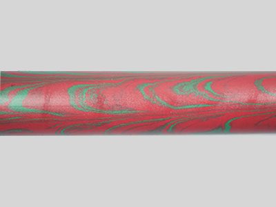 E2009-Ruby Red and Dark Green Twin Color Ebonite Rod