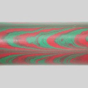E2009-Ruby Red and Dark Green Twin Color Ebonite Rod