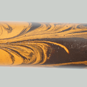 E2013-Dark Orange and Black Twin Color Ebonite Rod
