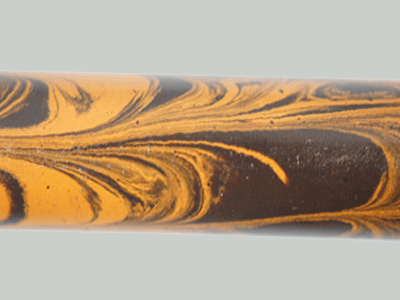 E2013-Dark Orange and Black Twin Color Ebonite Rod