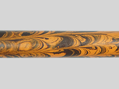E2013-Dark Orange and Black Twin Color Ebonite Rod