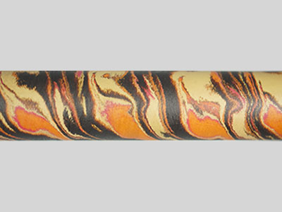 E3004-Black Orange and Beige Tri Color Ebonite Rod
