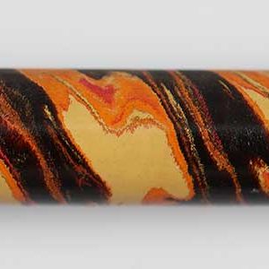 E3004-Black Orange and Beige Tri Color Ebonite Rod