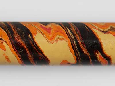 E3004-Black Orange and Beige Tri Color Ebonite Rod