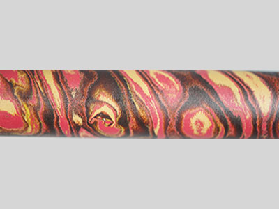 E3005-Black Beige and Red Tri Color Ebonite Rod