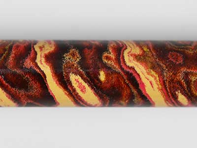 E3005-Black Beige and Red Tri Color Ebonite Rod