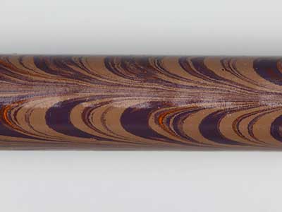 E3006-Light Brown Purple and Orange Tri Color Ebonite Rod