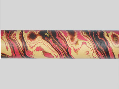 E3007-Red Black and Beige Tri Color Ebonite Rod
