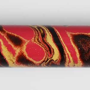 E3007-Red Black and Beige Tri Color Ebonite Rod