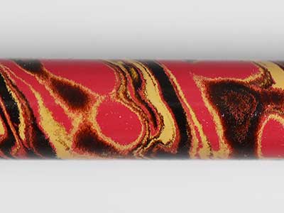E3007-Red Black and Beige Tri Color Ebonite Rod