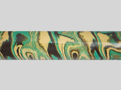 E3009-Green Black and Beige Three Color Ebonite Rod