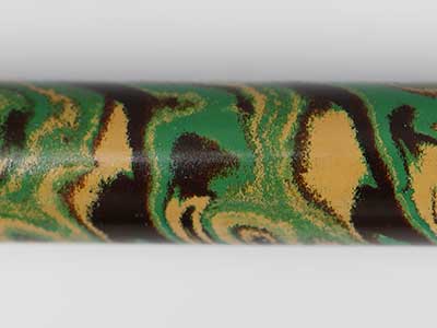 E3009-Green Black and Beige Three Color Ebonite Rod
