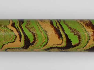 E3011-Green Beige and Black Tri Color Ebonite Rod