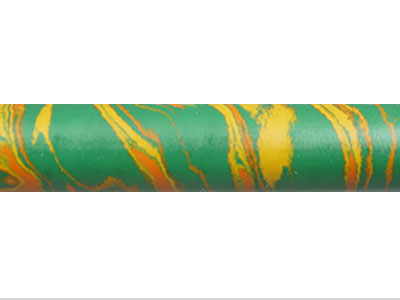 E3012-Green Yellow and Orange Tri Color Ebonite Rod