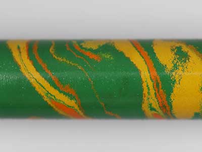E3012-Green Yellow and Orange Tri Color Ebonite Rod