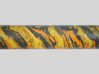 E3013-Black yellow and Orange Tri Color Ebonite Rod