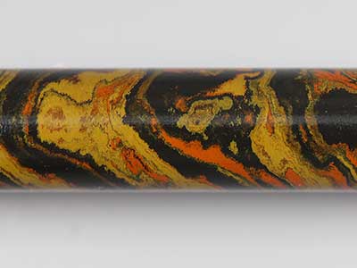 E3013-Black yellow and Orange Tri Color Ebonite Rod