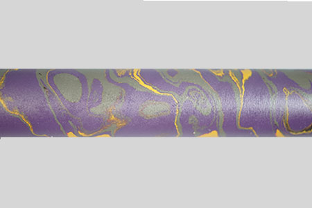 E3016-Dark Purple Yellow and Green Tri Color Ebonite Rod