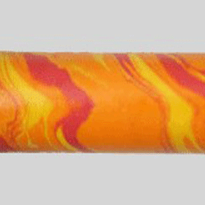 E3017-Orange Red and Yellow Tri Color Ebonite Rod
