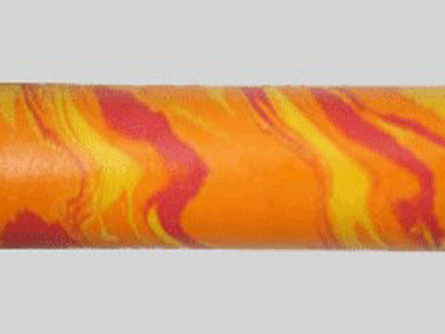 E3017-Orange Red and Yellow Tri Color Ebonite Rod