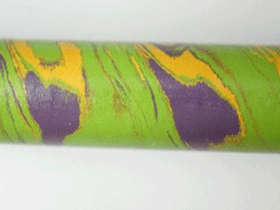 E3018-Green Dark Blue and Yellow Tri Color Ebonite Rod