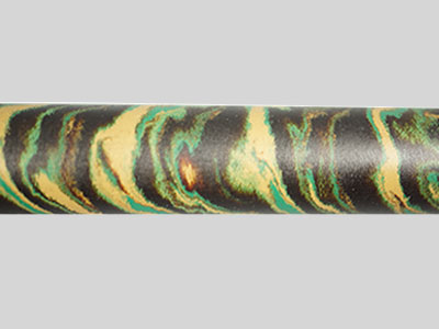E3019-Black Green and Beige Tri Color Ebonite Rod