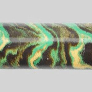 E3019-Black Green and Beige Tri Color Ebonite Rod