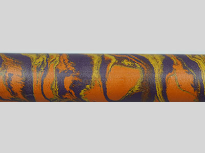 E3020-Dark Blue Orange and Light Green Tri Color Ebonite Rod