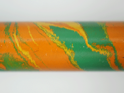E3022-Orange Yellow and Green Tri Color Ebonite Rod