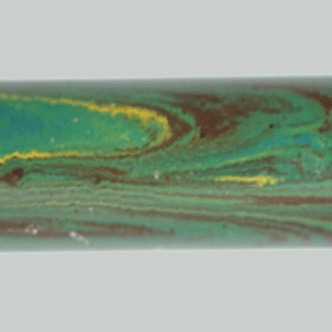 E3024-Dark Green Black and Yellow Tri Color Ebonite Rod
