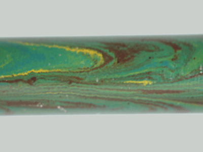 E3024-Dark Green Black and Yellow Tri Color Ebonite Rod