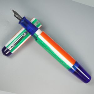 WOW Brand Model-1013 Sabyasachi Celestine சப்யசாச்சி செலஸ்டின் Resin Indian Flag Color Fountain Pen