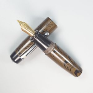 WOW Brand Model-1010A Kural குறள் Ebonite Brown and Black Color Body and Cap Fountain Pen