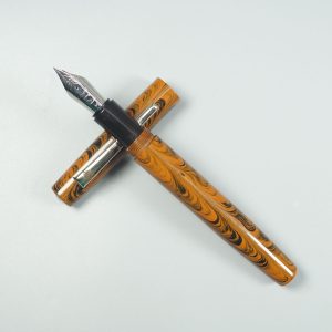 WOW Model 1033B Nayam நயம்  Ebonite Light Orange and Black Color Body and Cap Fountain Pen