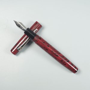 WOW Model 1033B Nayam நயம் Ebonite Red and Black Color Body and Cap Fountain Pen