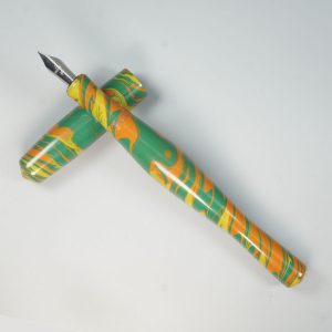 WOW Brand Model 1030A Sabyasachi Galactus சப்யசாச்சி கேலக்டஸ் Green Yellow Orange Color Fountain Pen