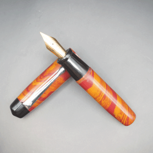 Wow Brand Model-1011A Kural (குறள்) Red And Orange Color  Eyedropper  Fountain Pen with Click Thread Nib SKU 60188