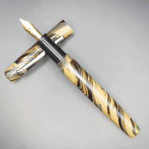 WOW Brand Model-1033A Nayam நயம் Ebonite Black And Beige And Grey Color  Fountain Pen SKU 60189